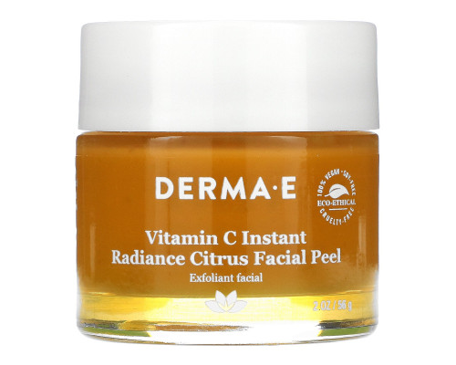 Derma E, Растворимый сияющий цитрусовый пилинг для лица с витамином C, 2 унц. (56 г) Derma E, Растворимый сияющий цитрусовый пилинг для лица с витамином C, 2 унц. (56 г)