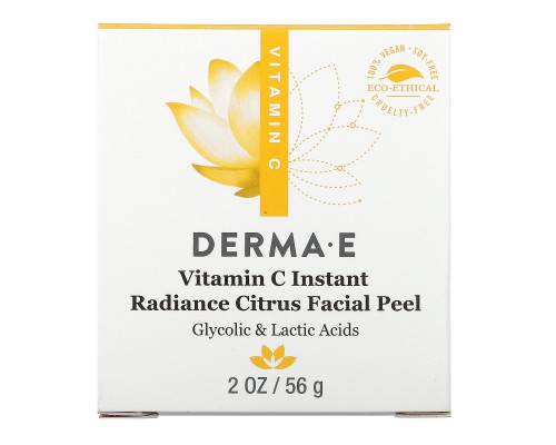 Derma E, Растворимый сияющий цитрусовый пилинг для лица с витамином C, 2 унц. (56 г) Derma E, Растворимый сияющий цитрусовый пилинг для лица с витамином C, 2 унц. (56 г)
