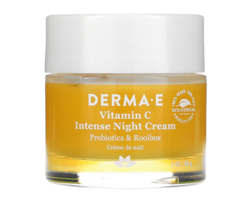 Derma E, Интенсивный ночной крем с витамином C, с пробиотиками и чаем ройбуш Derma E, Интенсивный ночной крем с витамином C, с пробиотиками и чаем ройбуш