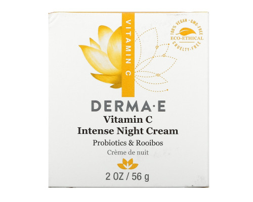 Derma E, Интенсивный ночной крем с витамином C, с пробиотиками и чаем ройбуш Derma E, Интенсивный ночной крем с витамином C, с пробиотиками и чаем ройбуш