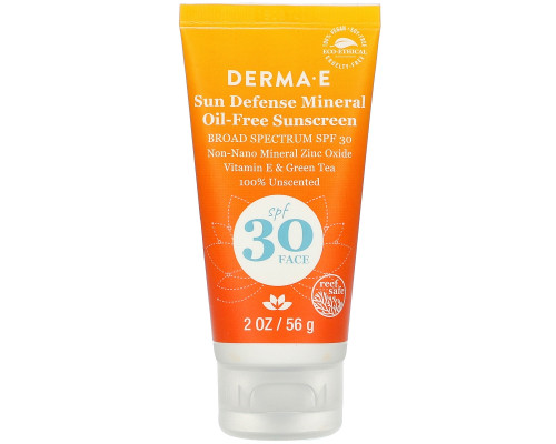 Derma E, Natural Mineral Oil-Free Sunscreen, SPF 30, 2 oz (56 g) Derma E, Natural Mineral Oil-Free Sunscreen, SPF 30, 2 oz (56 g)