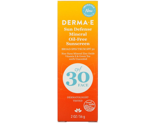 Derma E, Natural Mineral Oil-Free Sunscreen, SPF 30, 2 oz (56 g) Derma E, Natural Mineral Oil-Free Sunscreen, SPF 30, 2 oz (56 g)