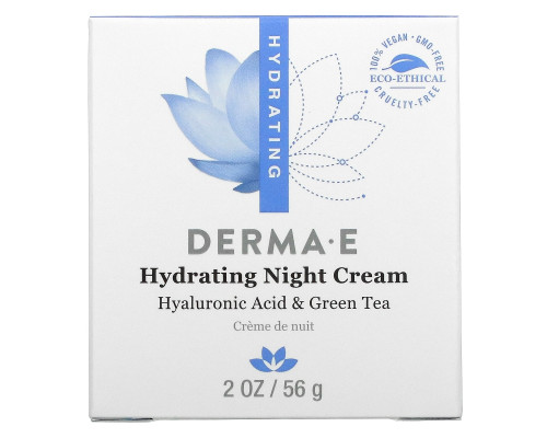 Derma E, Увлажняющий ночной крем, 2 унции (56 г) Derma E, Увлажняющий ночной крем, 2 унции (56 г)