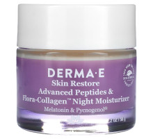 DERMA E, Ночное увлажняющее средство с пептидами и коллагеном с улучшенными свойствами, 56 г (2 унции)