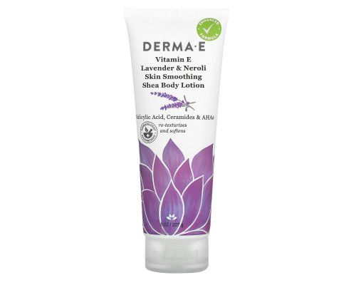 Derma E, Терапевтический лосьон для тела с маслом ши и витамином Е, лаванда и нероли, 227 г Derma E, Терапевтический лосьон для тела с маслом ши и витамином Е, лаванда и нероли, 227 г