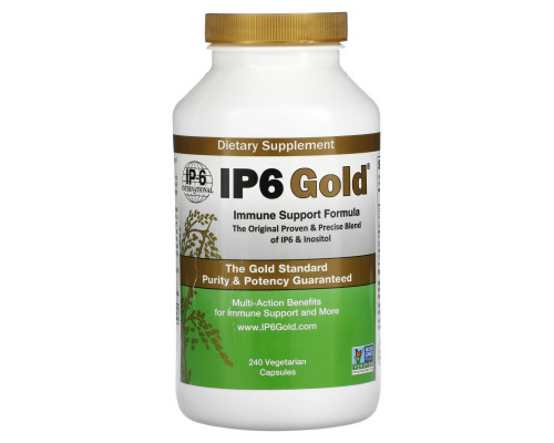 IP-6 International, IP6 Gold, формула для поддержки иммунитета, 240 вегетарианских капсул IP-6 International, IP6 Gold, формула для поддержки иммунитета, 240 вегетарианских капсул
