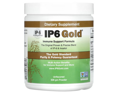 IP-6 International, IP6 Gold, Immune Support Formula Powder, Unflavored, 308 g IP-6 International, IP6 Gold, Immune Support Formula Powder, Unflavored, 308 g