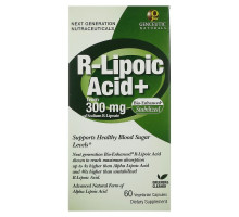 Genceutic Naturals, R-липоевая кислота, 300 мг, 60 капсул