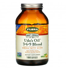 Flora, Udo's Choice, Udo's Oil 3·6·9 Смесь, 180 вегетарианских мягких капсул