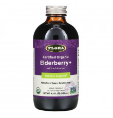 Flora, Certified Organic Elderberry +, 8.5 fl oz (250 ml)