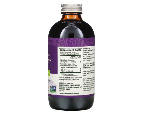 Flora, Certified Organic Elderberry +, 8.5 fl oz (250 ml) Flora, Certified Organic Elderberry +, 8.5 fl oz (250 ml)