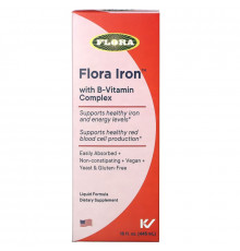 Flora, Iron with B-Vitamin Complex, 15 fl oz (445 ml)