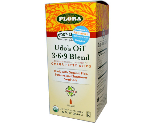 Flora, Udo's Choice, Udo's Oil 3·6·9 Blend, 32 жидких унций (946 мл) Flora, Udo's Choice, Udo's Oil 3·6·9 Blend, 32 жидких унций (946 мл)