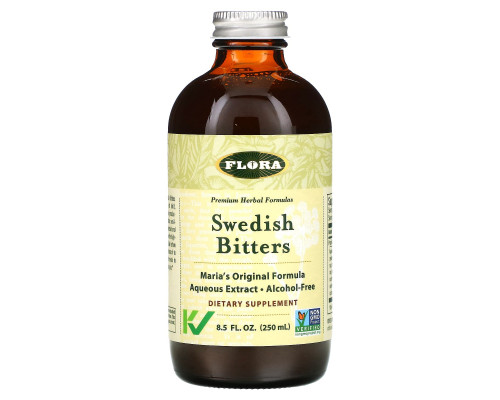 Flora, Шведские горькие настойки (Swedish Bitters), 250 мл Flora, Шведские горькие настойки (Swedish Bitters), 250 мл