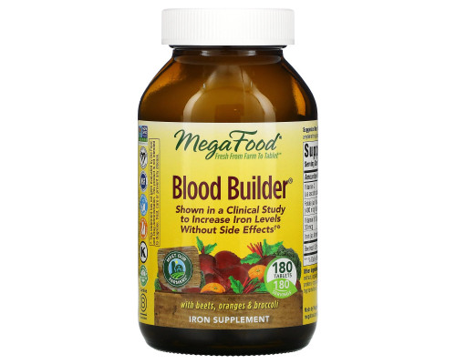 MegaFood, Blood Builder, Iron & Multivitamin Supplement, 180 Tablets MegaFood, Blood Builder, Iron & Multivitamin Supplement, 180 Tablets