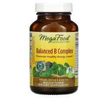 MegaFood, Сбалансированный комплекс витаминов В (Balanced B Complex), 60 таблеток