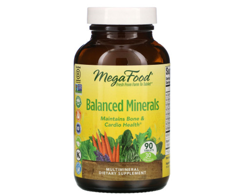 MegaFood, Balanced Minerals, 90 Tablets MegaFood, Balanced Minerals, 90 Tablets