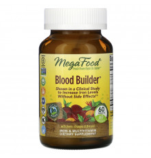 MegaFood, Blood Builder, Iron & Multivitamin Supplement, 60 Tablets