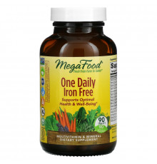 MegaFood, One Daily, Без железа, 90 таблеток