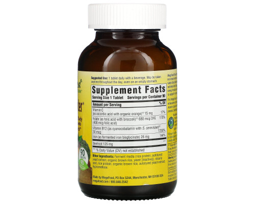 MegaFood, Blood Builder, Iron & Multivitamin Supplement, 90 Tablets MegaFood, Blood Builder, Iron & Multivitamin Supplement, 90 Tablets