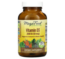 MegaFood, Витамин D3, 2000 IU, 90 таблеток