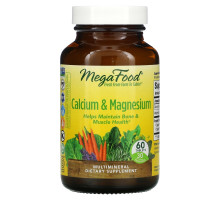 MegaFood, Calcium & Magnesium, 60 Tablets