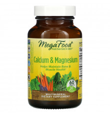 MegaFood, Calcium & Magnesium, 60 Tablets