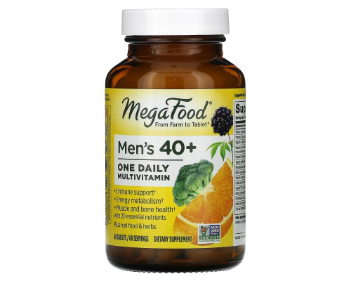 MegaFood, Men Over 40 One Daily, 60 Tablets MegaFood, Men Over 40 One Daily, 60 Tablets