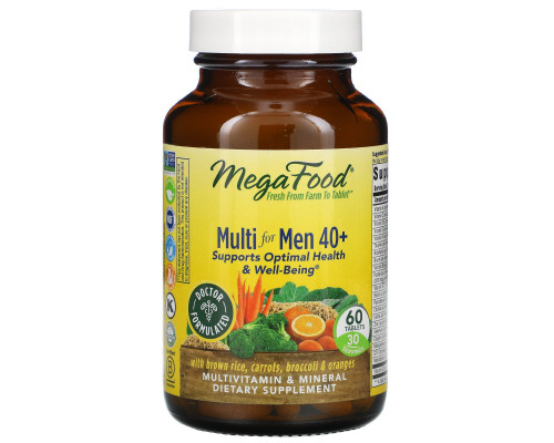 MegaFood, Мультивитамин для мужчин от 40 лет, 60 таблеток MegaFood, Мультивитамин для мужчин от 40 лет, 60 таблеток