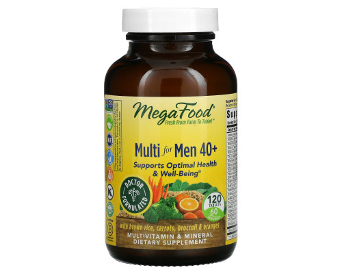 MegaFood, Multi for Men 40+, 120 Tablets MegaFood, Multi for Men 40+, 120 Tablets