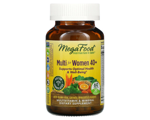 MegaFood, Multi for Women 40+, 60 Tablets MegaFood, Multi for Women 40+, 60 Tablets