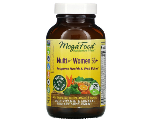 MegaFood, Мультивитамин для женщин от 55 лет, 120 таблеток MegaFood, Мультивитамин для женщин от 55 лет, 120 таблеток