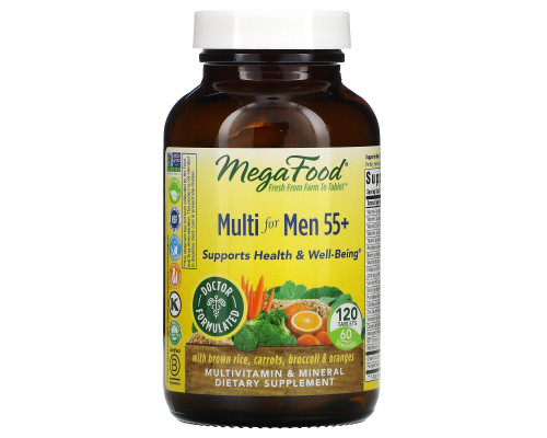 MegaFood, Мультивитамин для мужчин от 55 лет, 120 таблеток MegaFood, Мультивитамин для мужчин от 55 лет, 120 таблеток