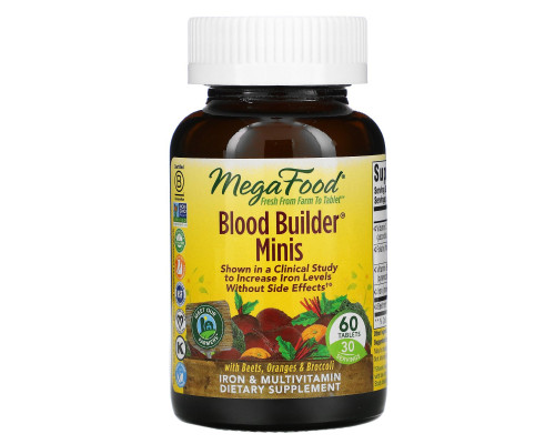 MegaFood, Blood Builder Minis, 60 таблеток MegaFood, Blood Builder Minis, 60 таблеток