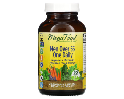 MegaFood, Men Over 55 One Daily, 90 Tablets MegaFood, Men Over 55 One Daily, 90 Tablets