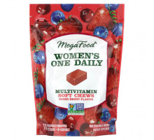 Женское здоровье MegaFood, мультивитаминный комплекс для женщин, со вкусом ягодного ассорти, 30 жевательных таблеток в индивидуальной упаковке