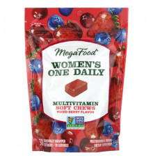 Женское здоровье MegaFood, мультивитаминный комплекс для женщин, со вкусом ягодного ассорти, 30 жевательных таблеток в индивидуальной упаковке
