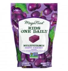 MegaFood, Kids Multivitamin Soft Chews, Grape, 30 Individually Wrapped Soft Chews