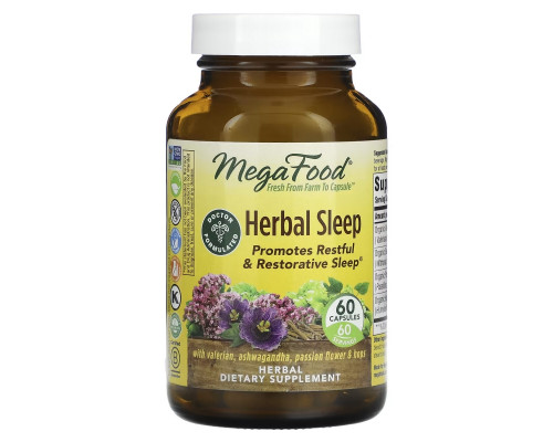 MegaFood, Herbal Sleep, 60 Capsules MegaFood, Herbal Sleep, 60 Capsules