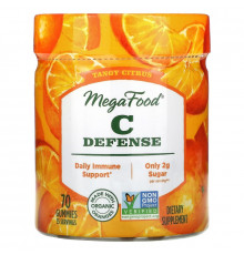MegaFood, C Defense, Tangy Citrus, 70 Gummies
