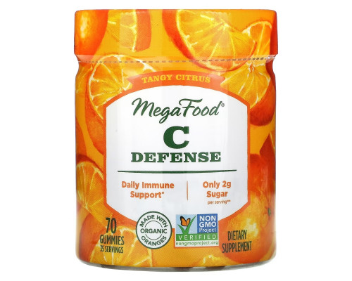 MegaFood, C Defense, Tangy Citrus, 70 Gummies MegaFood, C Defense, Tangy Citrus, 70 Gummies