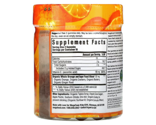 MegaFood, C Defense, Tangy Citrus, 70 Gummies MegaFood, C Defense, Tangy Citrus, 70 Gummies