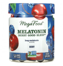 БАДы MegaFood, Мелатонин Berry Good Sleep, ягодный, 1,5 мг, 54 жевательные таблетки