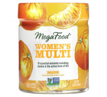 Женское здоровье MegaFood, Мультивитамины для женщин, мандарин, 60 жевательных мармеладок