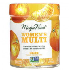 Женское здоровье MegaFood, Мультивитамины для женщин, мандарин, 60 жевательных мармеладок
