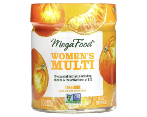 Женское здоровье MegaFood, Мультивитамины для женщин, мандарин, 60 жевательных мармеладок Женское здоровье MegaFood, Мультивитамины для женщин, мандарин, 60 жевательных мармеладок