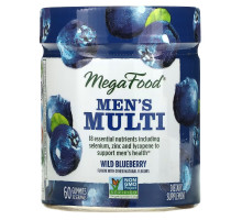 MegaFood, Men's Multi, Wild Blueberry, 60 Gummies
