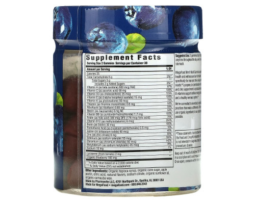 MegaFood, Men's Multi, Wild Blueberry, 60 Gummies MegaFood, Men's Multi, Wild Blueberry, 60 Gummies