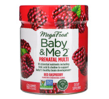 MegaFood, Baby & Me 2, Prenatal Multivitamin, Red Raspberry, 60 Gummies