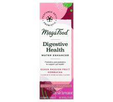 MegaFood, Digestive Health, Water Enhancer, Guava Passion Fruit Kombucha, 10 Packets, 0.21 oz (6 g) Each